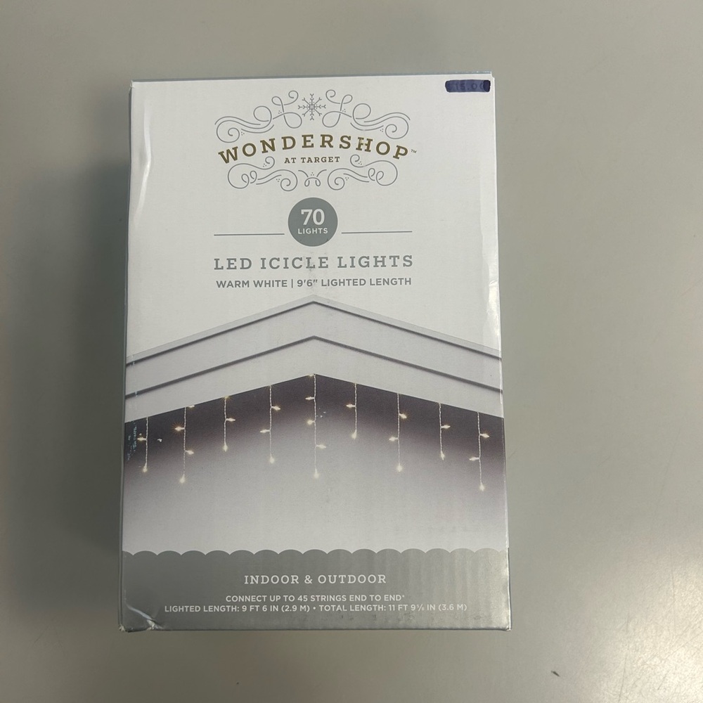 Wondershop Warm White LED Icicle Lights
